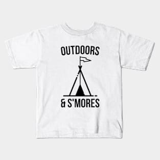 Outdoors and s'mores t-shirt Kids T-Shirt